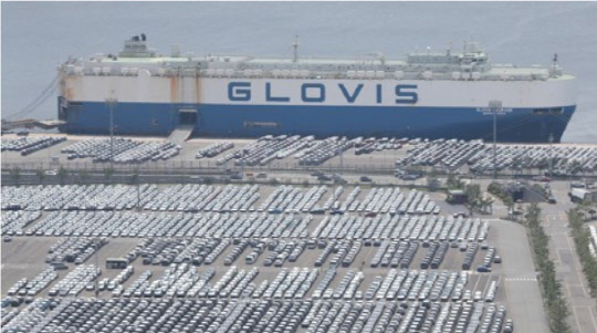 현대차 울산 선적 부두. <연합뉴스>